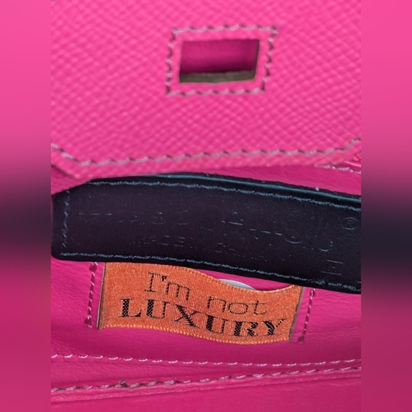 House of hello leather Berkin Hot pink  handbag - Picture 9 of 12